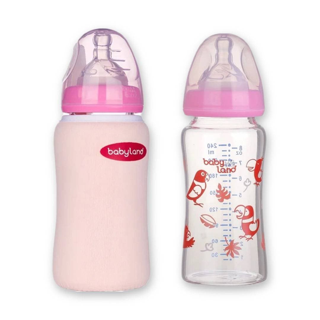 شیرخوری پیرکس کاور دار بیبی لند baby land کد 355 حجم 240 میل