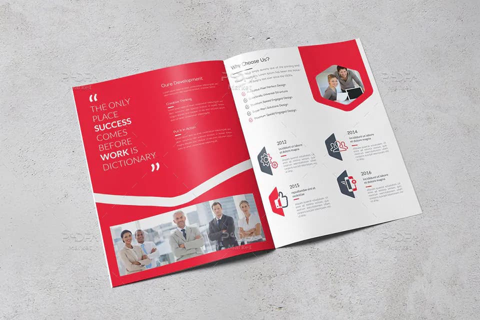 قالب آماده بروشور دولتی شرکتی قابل ویرایش در فتوشاپ