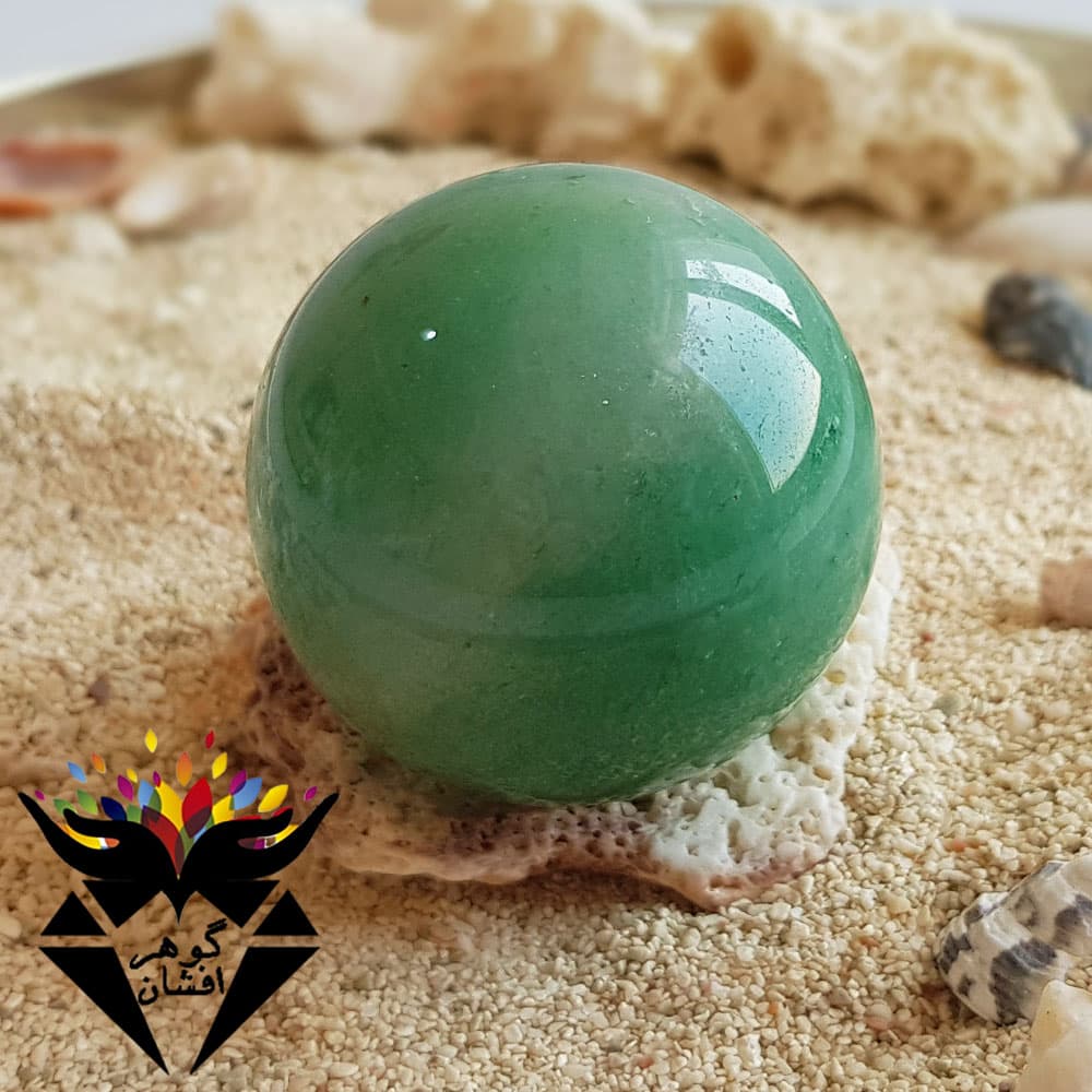 گوی آونتورین سبز اصل درشت H3037