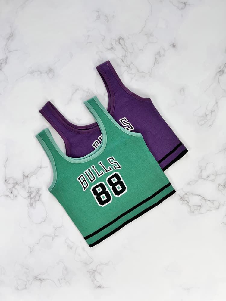 کراپ تاپ بافت طرح Bulls 88