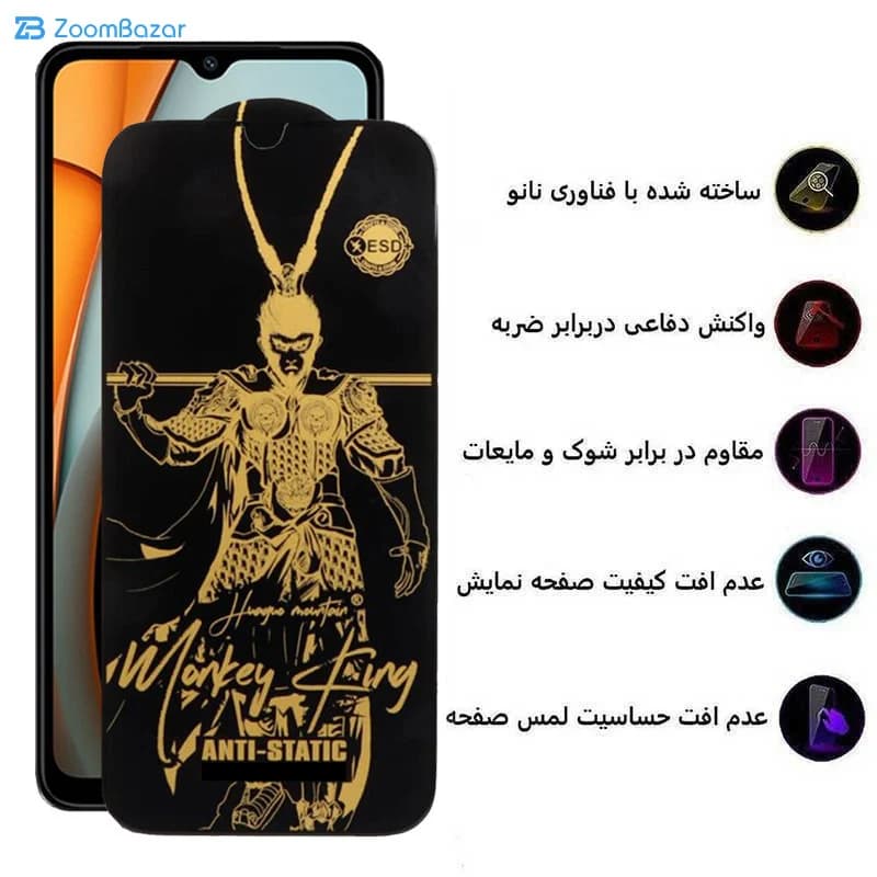 گلس اپیکوی مدل Wukong ESD مناسب برای گوشی موبایل شیائومی Redmi A3/A3X/C61 — تصویر ۶