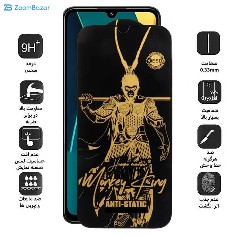 گلس اپیکوی مدل Wukong ESD مناسب برای گوشی موبایل شیائومی poco C75 4G/5G /Redmi A4/A3 Pro — تصویر ۶