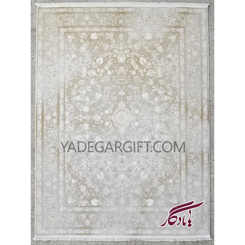 فرش۱۲۰۰ شانه گل برجسته موکا کد ۳۰۴۵