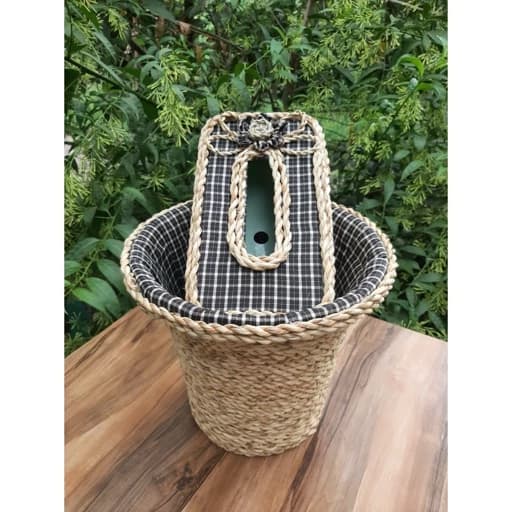 سطل زباله حصیری و جای دستمال کامنا مدل 13145044