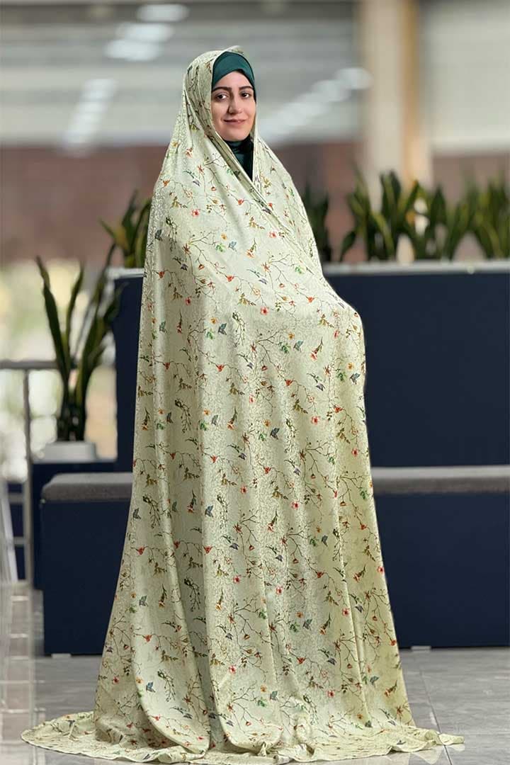 چادر رنگی ساده سنتی شیری
