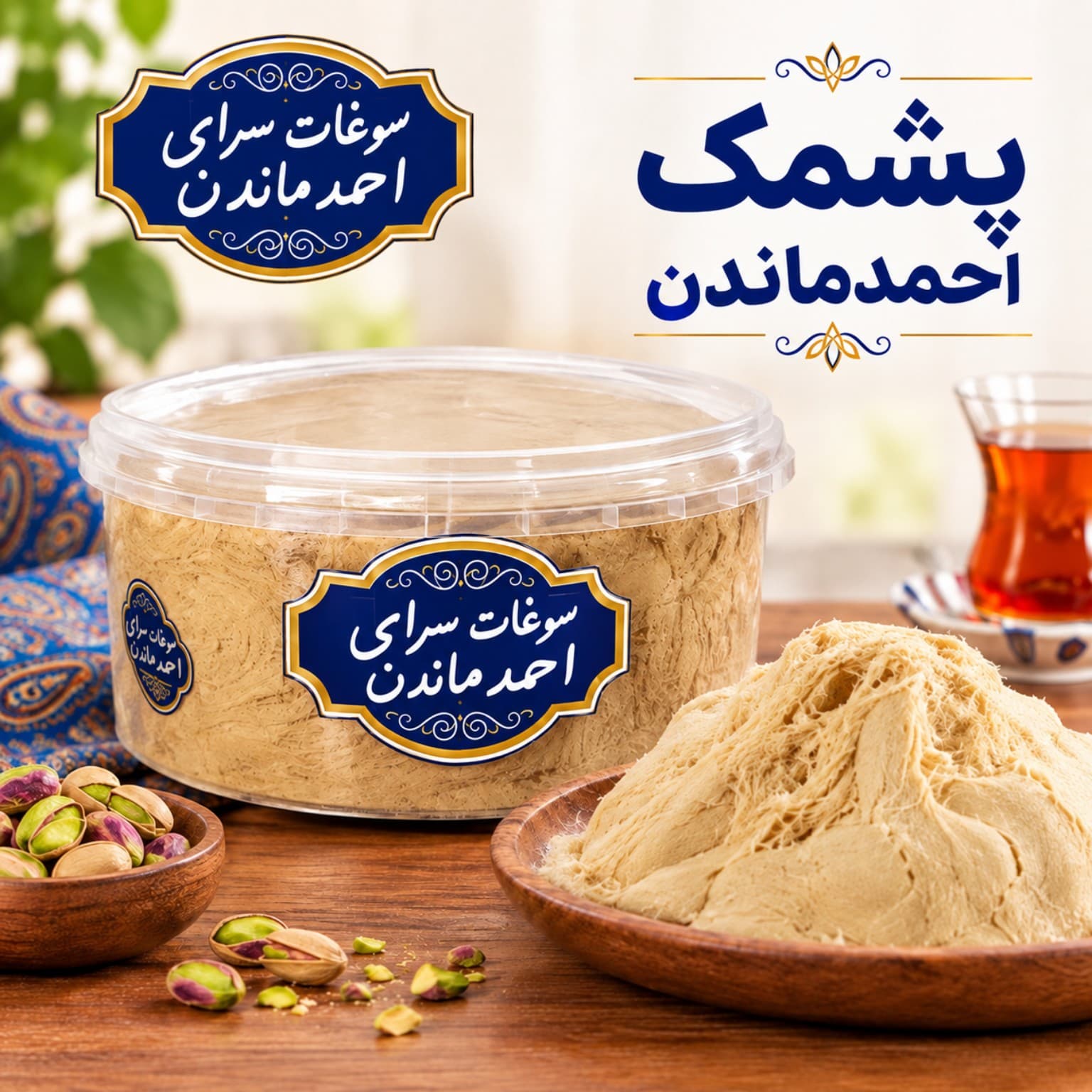 پشمک (حلوا ارده) – ظرف نیم کیلویی