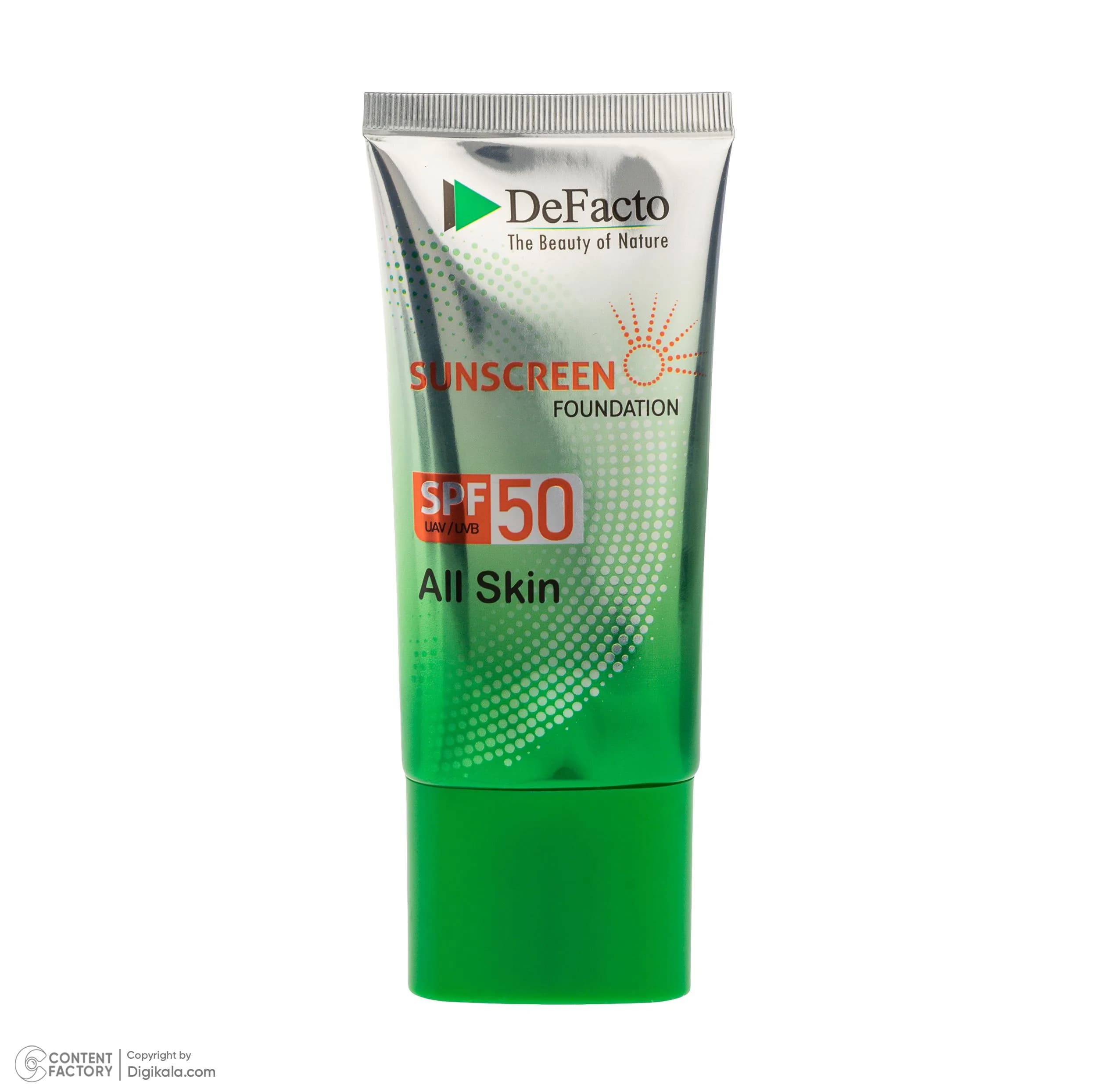 کرم ضد آفتاب رنگی صورت دیفکتو SPF 50 مدل LB ‌محافظ در برابر اشعه UVA،UVB مناسب برای انواع پوست حجم 50 میلی‌لیتر — تصویر ۵