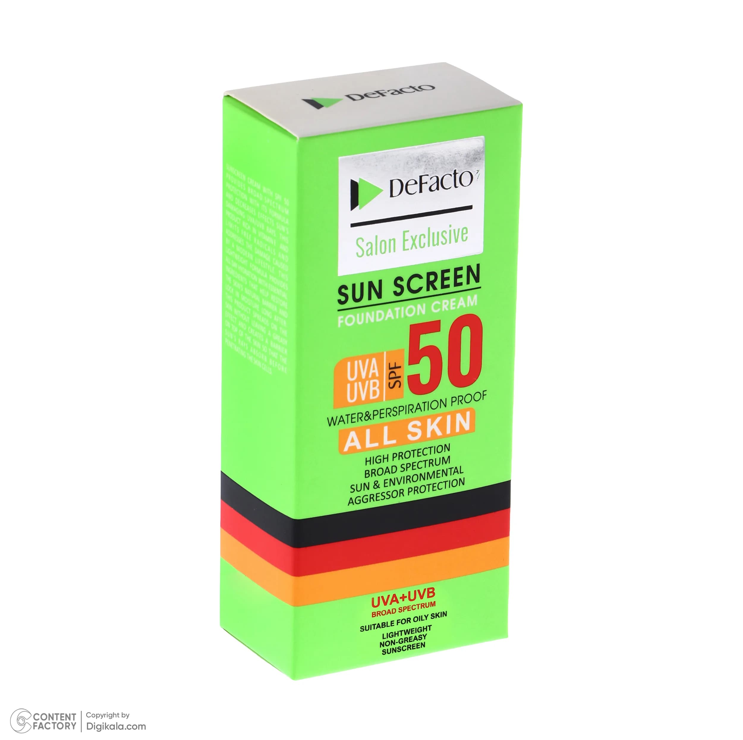 کرم ضد آفتاب رنگی دیفکتو SPF 50 مدل 03 ‌مناسب برای پوست‌های چرب حجم 50 میلی‌لیتر — تصویر ۸