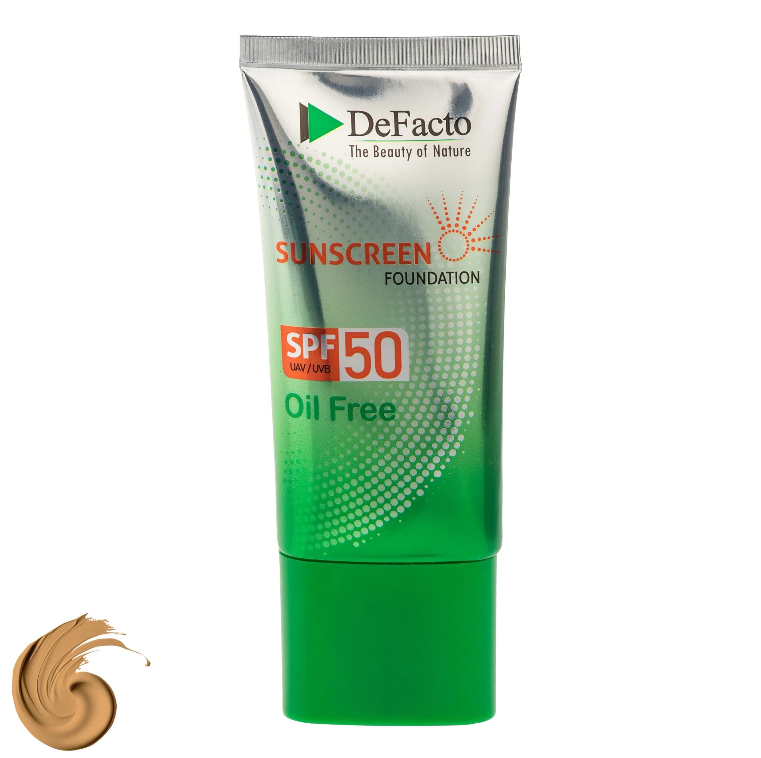 کرم ضد آفتاب رنگی صورت دیفکتو SPF 50 مدل LB ‌محافظ در برابر اشعه UVA،UVB مناسب برای پوست‌ چرب حجم 50 میلی‌لیتر