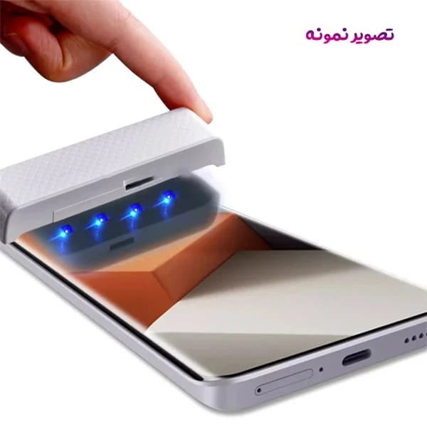 گلس UV تمام شفاف تمام صفحه Xiaomi Redmi Note 14 Pro 4G — تصویر ۸