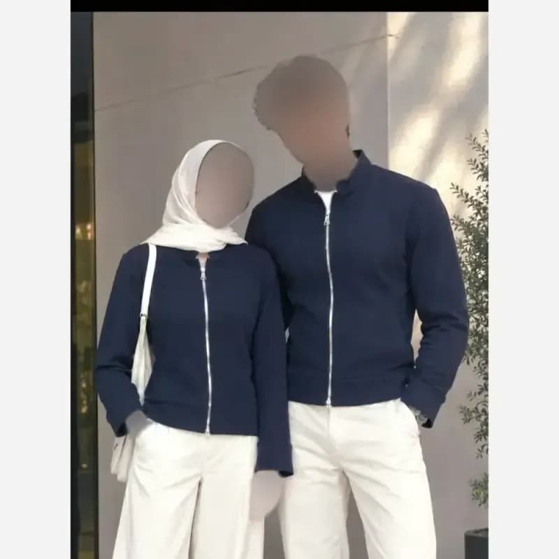 سویشرت جلوزیپ دار اسپرت دخترانه پسرانه زنانه سرمه ای جنس والرین گرم بالا فری سایز