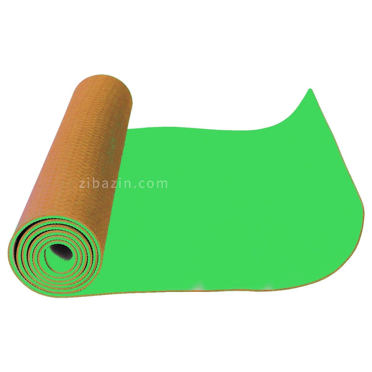 مت یوگا و پیلاتس (TPE) دو لایه 6 میل : نخودی سبز + کاور رایگان