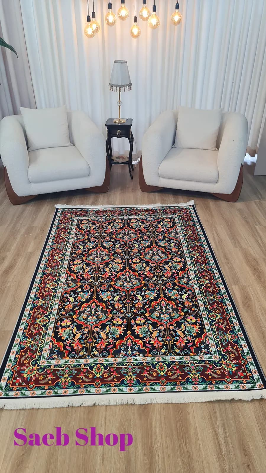 فرش طرح افشان گلستان | فرش صائب | کد: L698