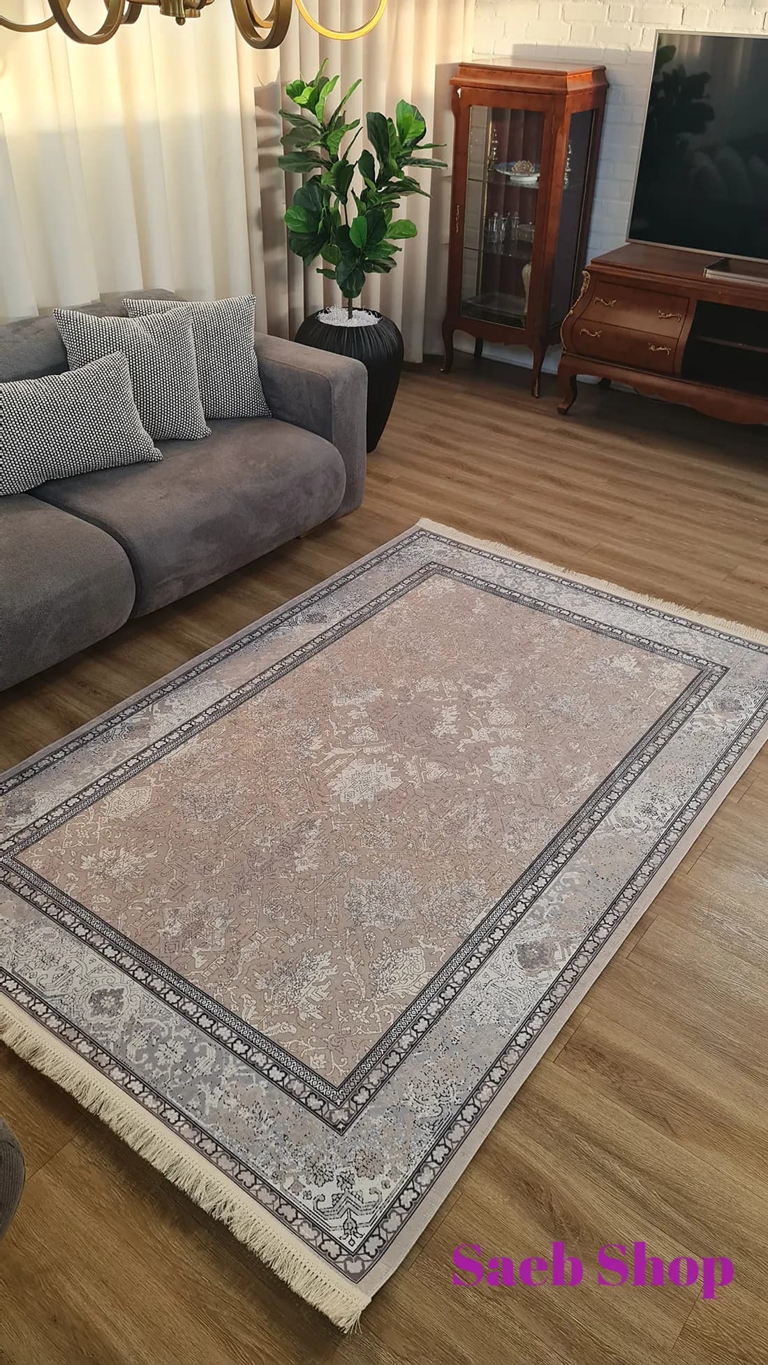 فرش طرح افشان وینتیج | فرش صائب | کد: L124