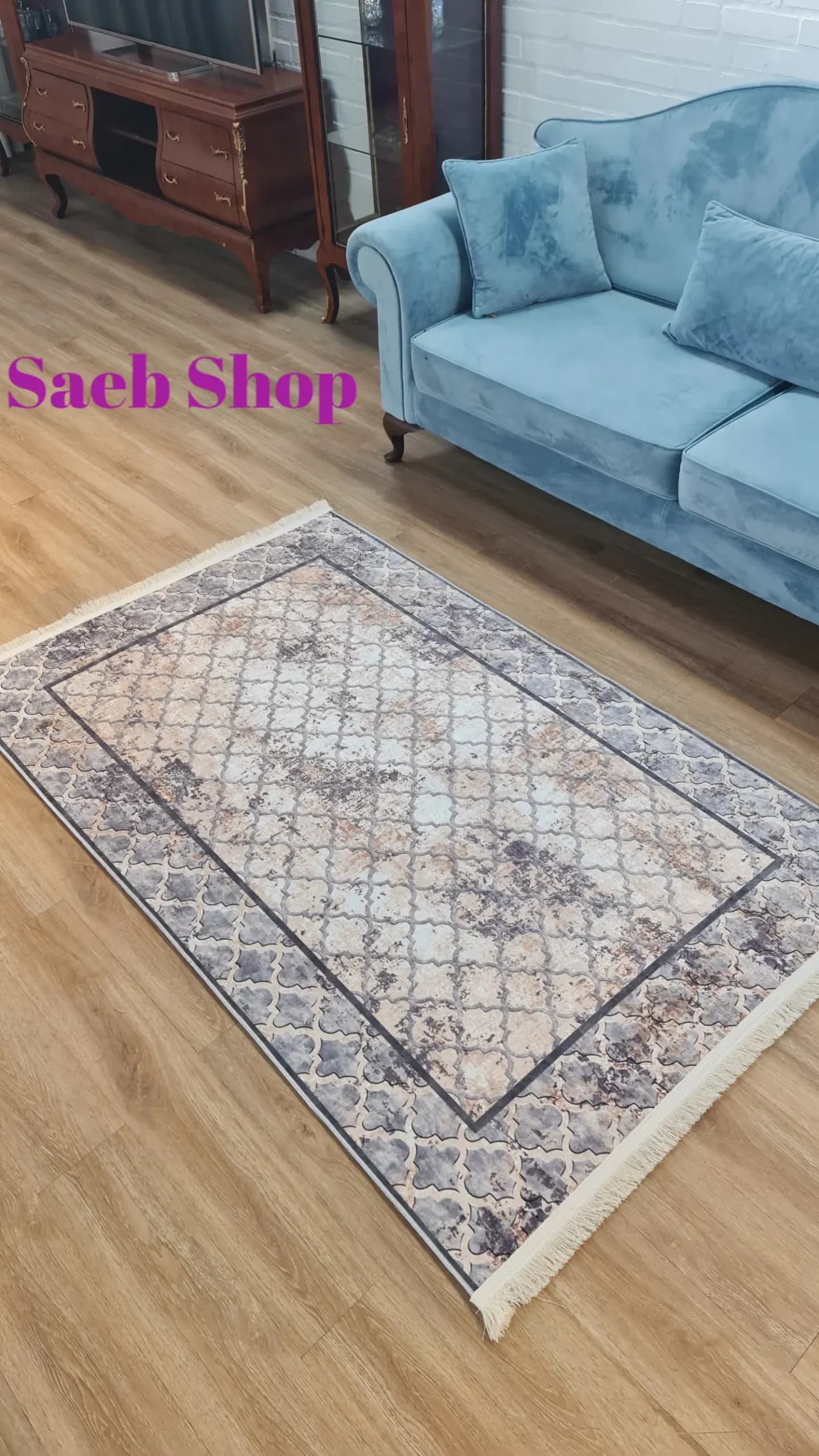 فرش فانتزی آجری | فرش صائب | کد: h461