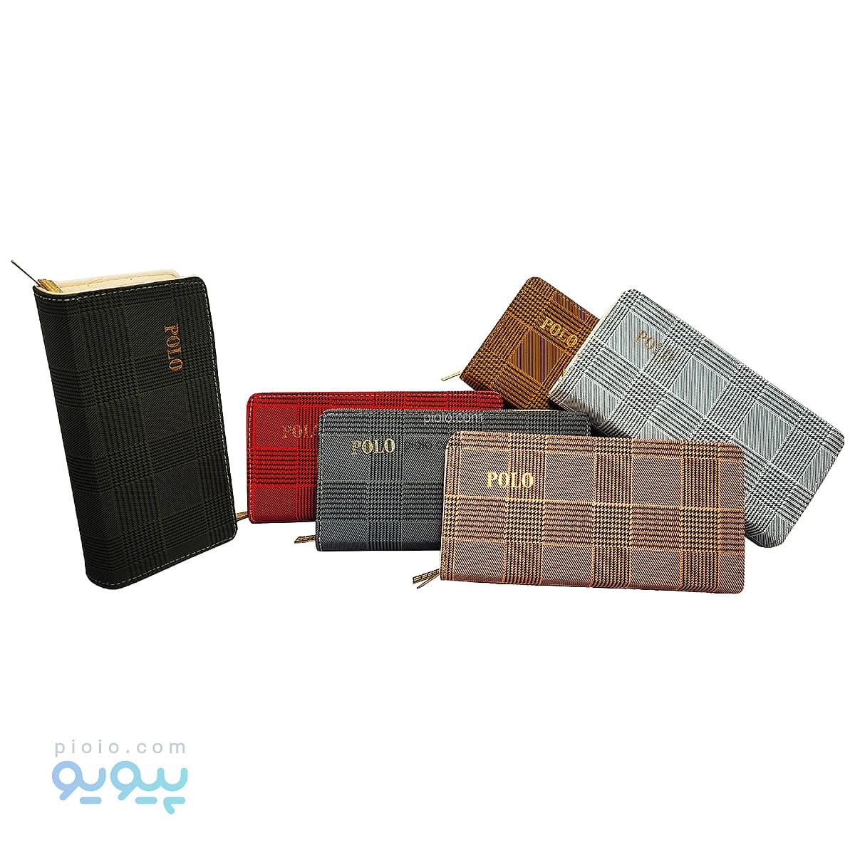 کیف پول زنانه چهارخونه POLO