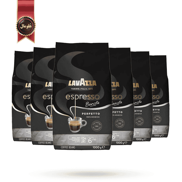 6 بسته دانه قهوه لاوازا lavazza مدل اسپرسو باریستا پرفتو espresso Barista Perfetto یک کیلویی (اورجینال)