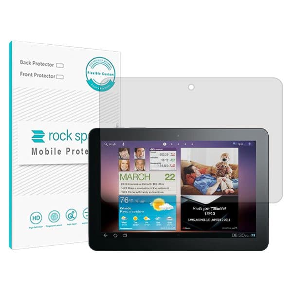 گلس تبلت سامسونگ P7500 Galaxy Tab 10.1 3G مدل نانو هیدروژل شفاف برند راک اسپیس