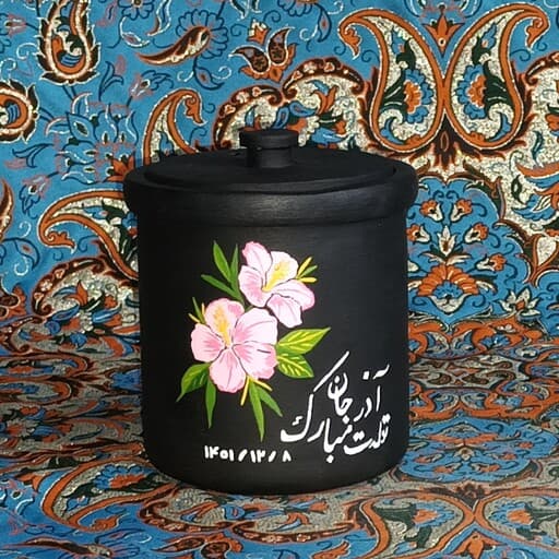 قابلمه سنگی 1نفره شلغمی طراحی شده | دیزی سنگی | دیگ سنگی | ظروف سنگی آقای سنگی | ظروف سالم آشپزی طب سنتی | جهیزیه | هدیه تولد