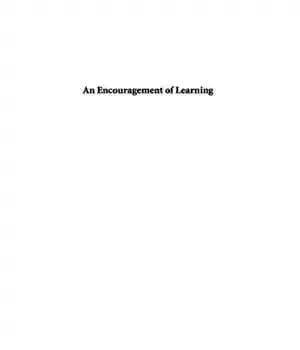 دانلود کتاب An Encouragement of Learning