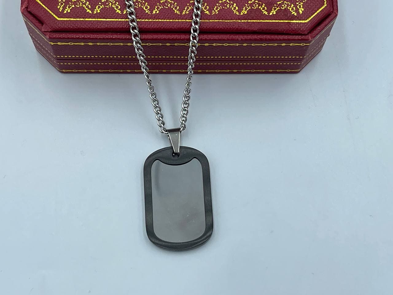 گردنبند مردانه ساده طرح آینه