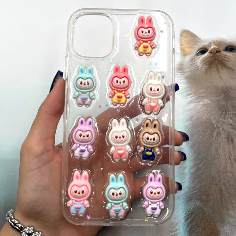 قاب گوشی iPhone 11 آیفون 3D Candy Case شفاف آبنباتی شفاف طرح برجسته لبوبو کد 507351