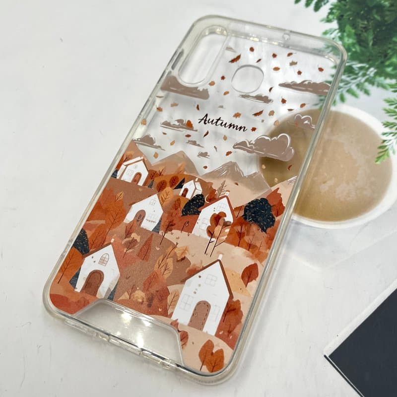 قاب گوشی Galaxy A20 / A30 سامسونگ Cutie Pop شفاف فانتزی ضد ضربه ایربگ دار طرح کلبه پاییزی کد 891699 — تصویر ۲