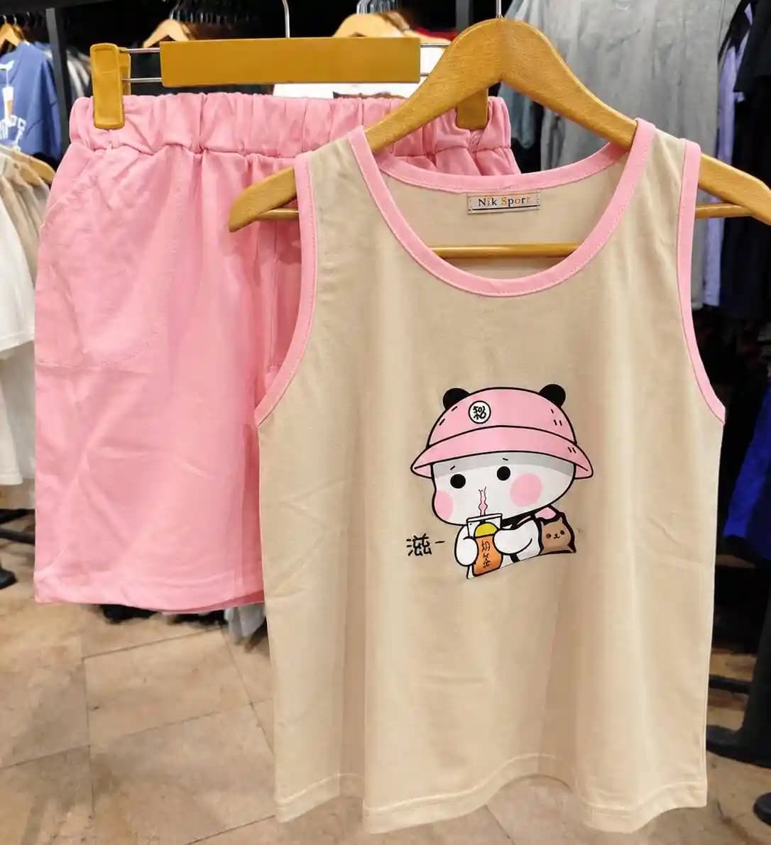 لباس خانه زنانه رکابی شورتک panda