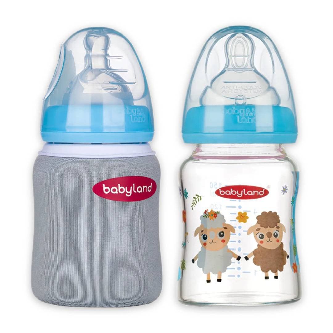 شیرخوری پیرکس کاور دار بیبی لند baby land کد 352 حجم 150 میل