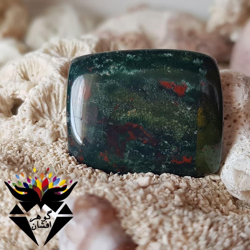 نگین سنگ خون اصل مستطیلی N3072