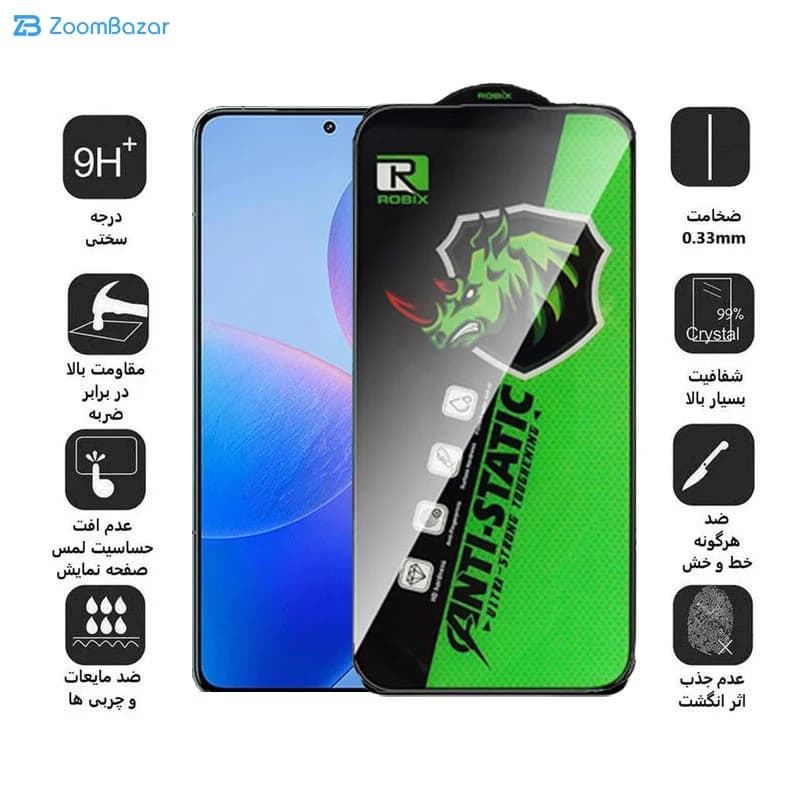 گلس اپیکوی مدل Rhino Robix مناسب برای گوشی موبایل شیائومی Redmi K70 / K70 Pro / K70E — تصویر ۶
