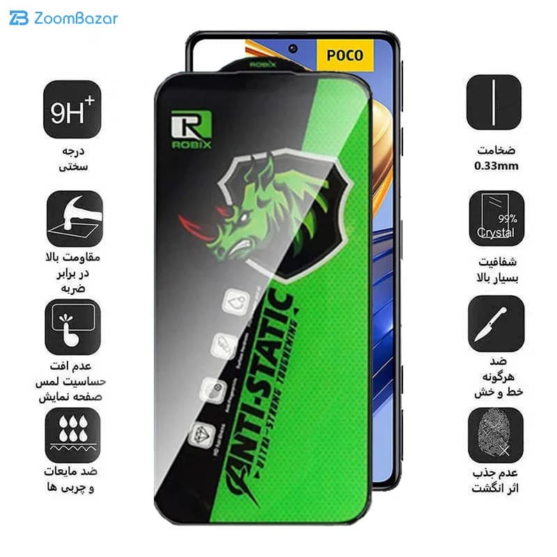 گلس اپیکوی مدل Rhino Robix مناسب برای گوشی موبایل شیائومی Poco F4 GT/ F3 GT/ F4/ F3 — تصویر ۳