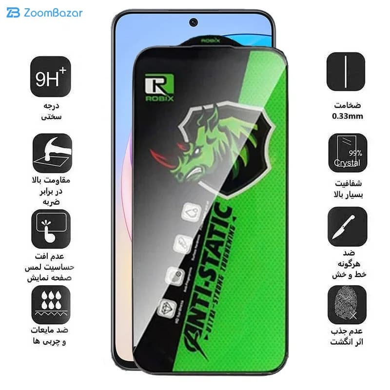 گلس اپیکوی مدل Rhino Robix مناسب برای گوشی موبایل آنر X8a/X8b/X8 4G/90 Lite/90 GT/10X Lite — تصویر ۶