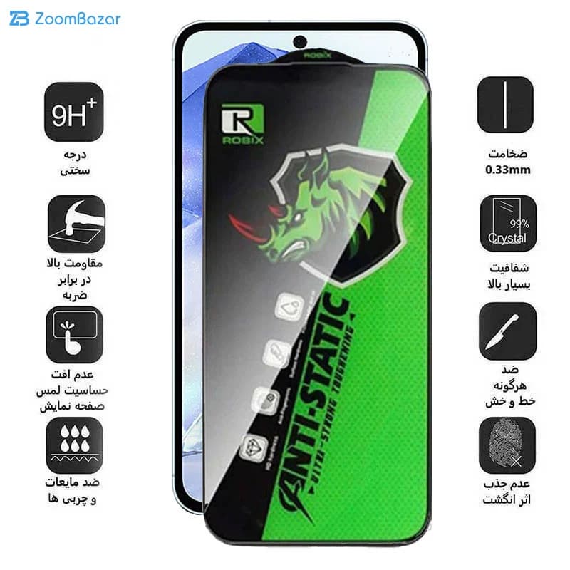 گلس اپیکوی مدل Rhino Robix مناسب برای گوشی موبایل سامسونگ Galaxy A55/A35/M35 — تصویر ۵