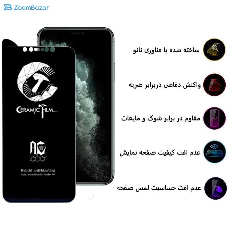 گلس مات اپیکوی مدل CR7-M مناسب برای گوشی موبایل اپل iPhone 11 Pro / XS / X — تصویر ۷