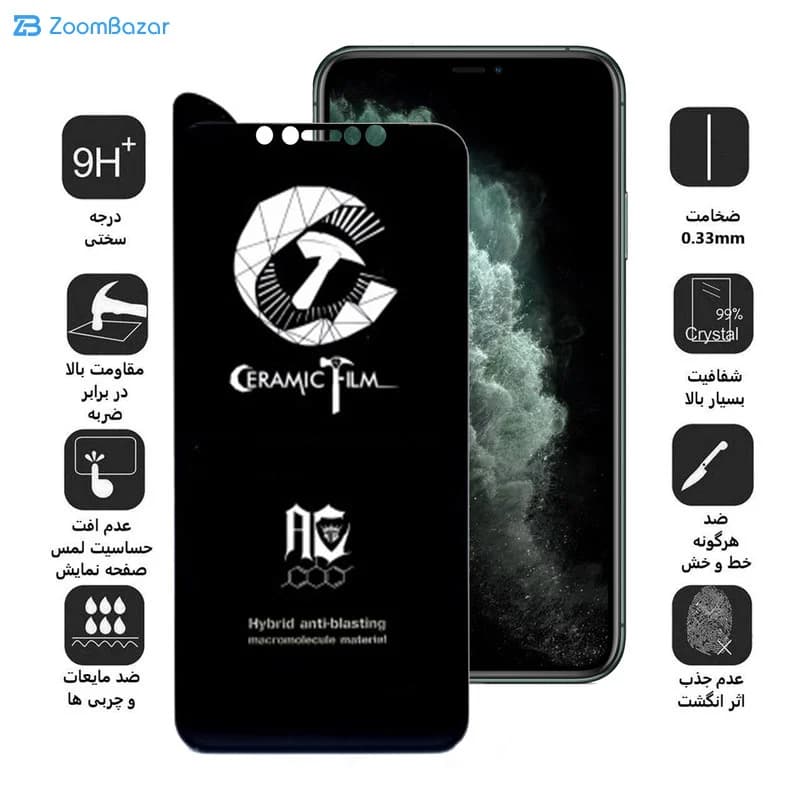 گلس مات اپیکوی مدل CR7-M مناسب برای گوشی موبایل اپل iPhone 11 Pro / XS / X — تصویر ۳