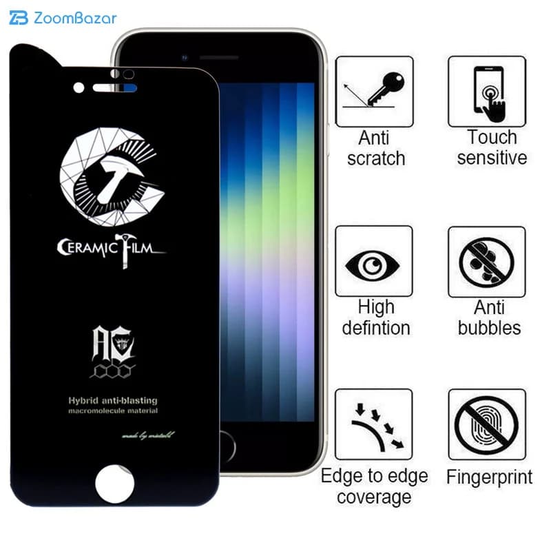 گلس مات اپیکوی مدل CR7-M مناسب برای گوشی موبایل اپل iPhone 8 / 7 /SE 2020 /SE 2022 — تصویر ۵
