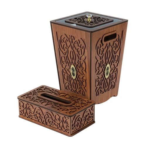 ست سطل زباله و جعبه دستمال کاغذی کامنا مدل 13145009