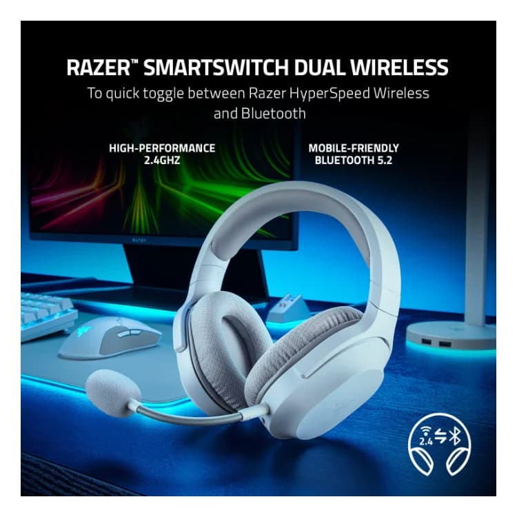 هدست گیمینگ ریزر مدل Razer Barracuda X 2022 وایرلس سفید — تصویر ۲