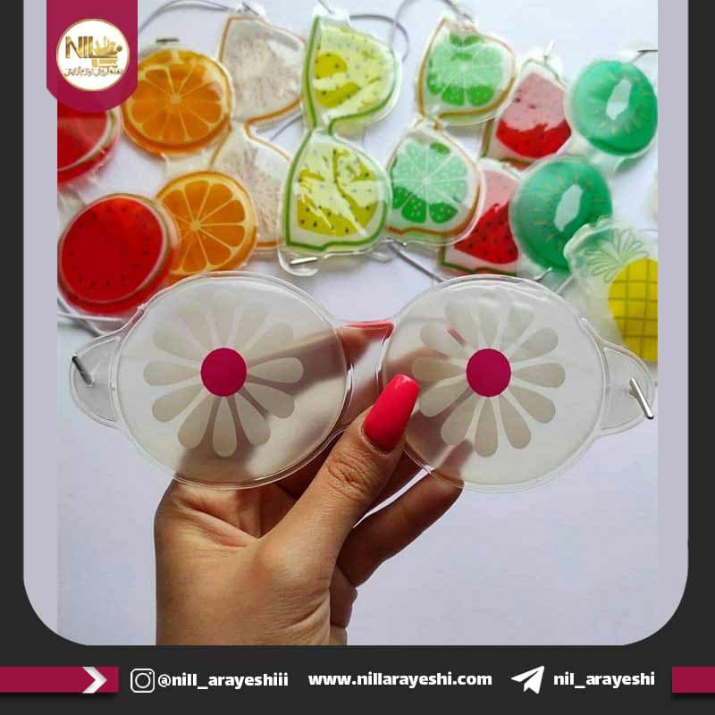 کمپرس چشم میوه ای طرح عینک