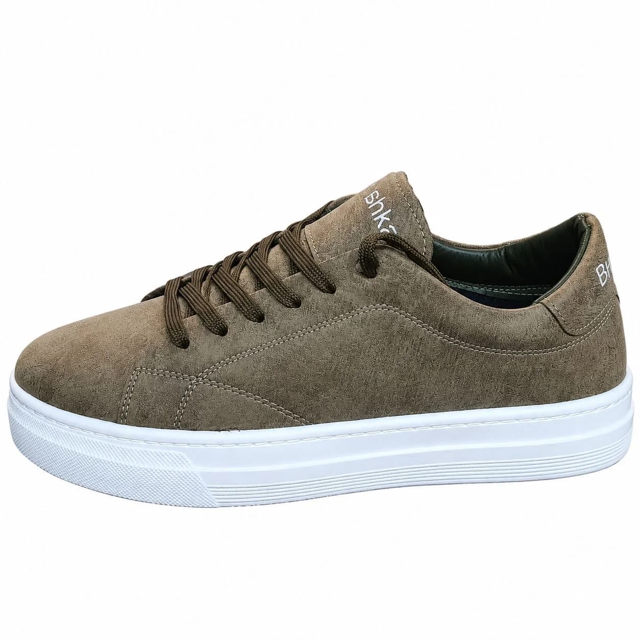 کتانی اسپرت ونس زیتونی مردانه طبی مدل برشکا(BERSHKA)|سایز41-44|بندی|ضدآب|دور دوخت — تصویر ۳