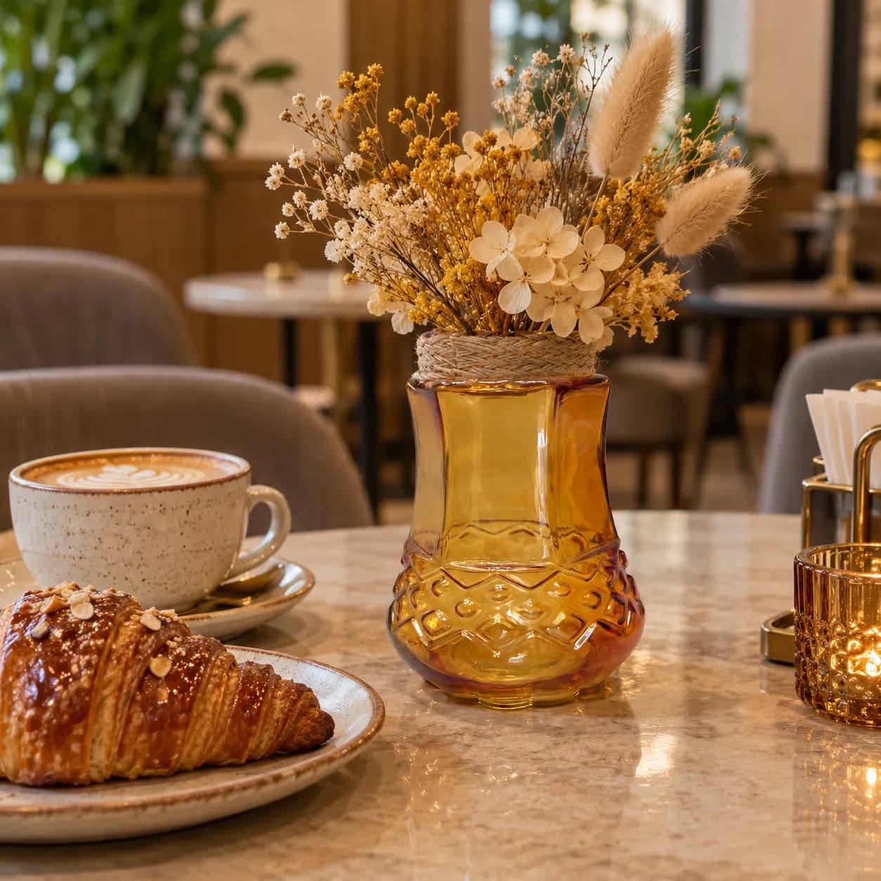 گلدان شیشه‌ای آیدا مدل دکوراتیو ۱۲ سانتی‌متری