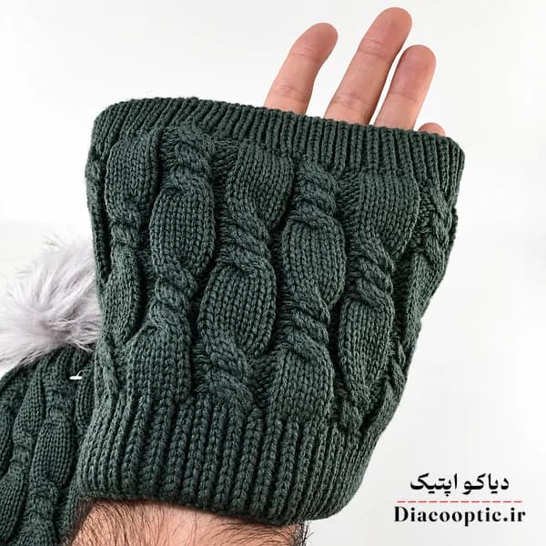 شال و کلاه بچگانه خزدار مدل بافتنی شال رینگی کد 1175 — تصویر ۶