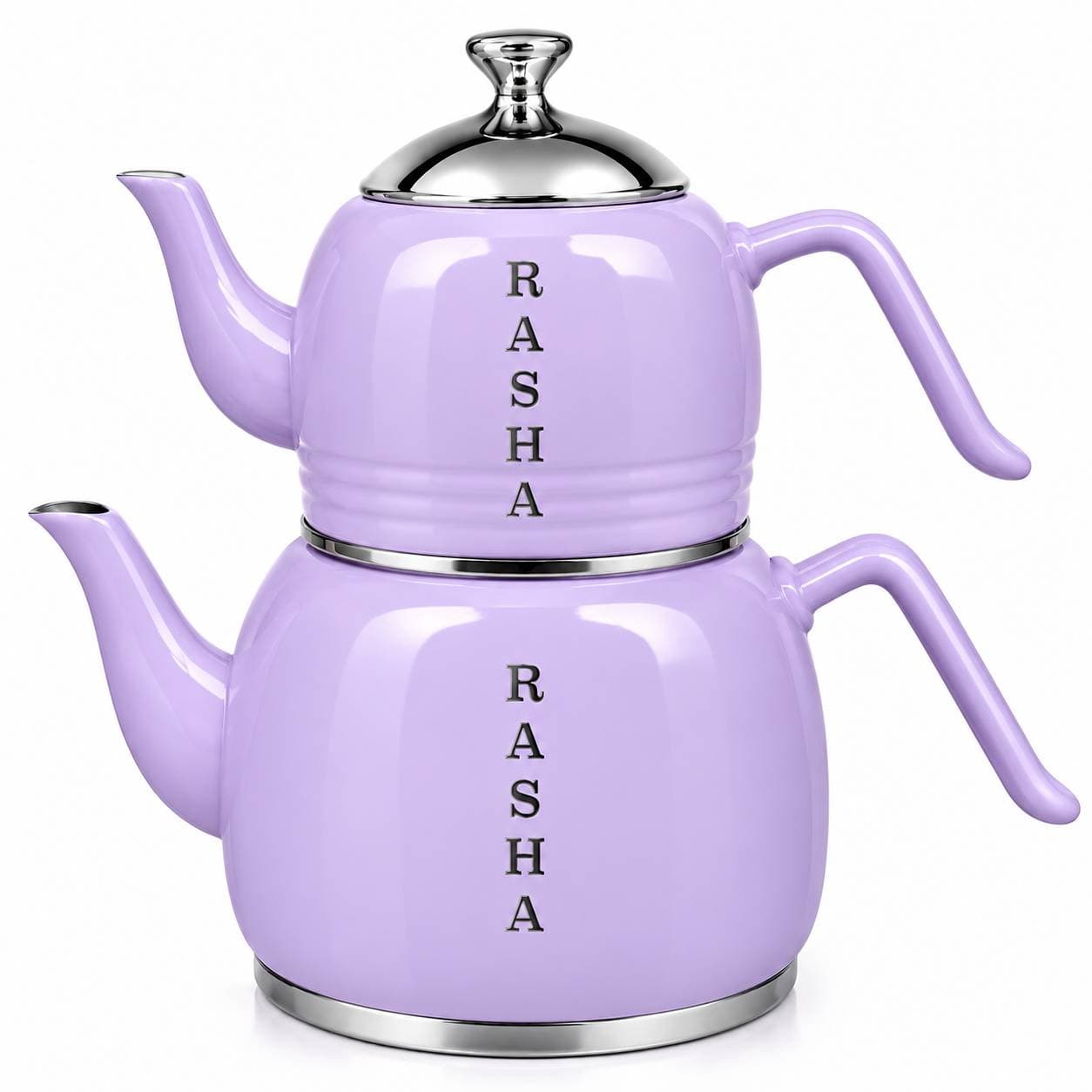 کتری و قوری استیل رنگی راشا