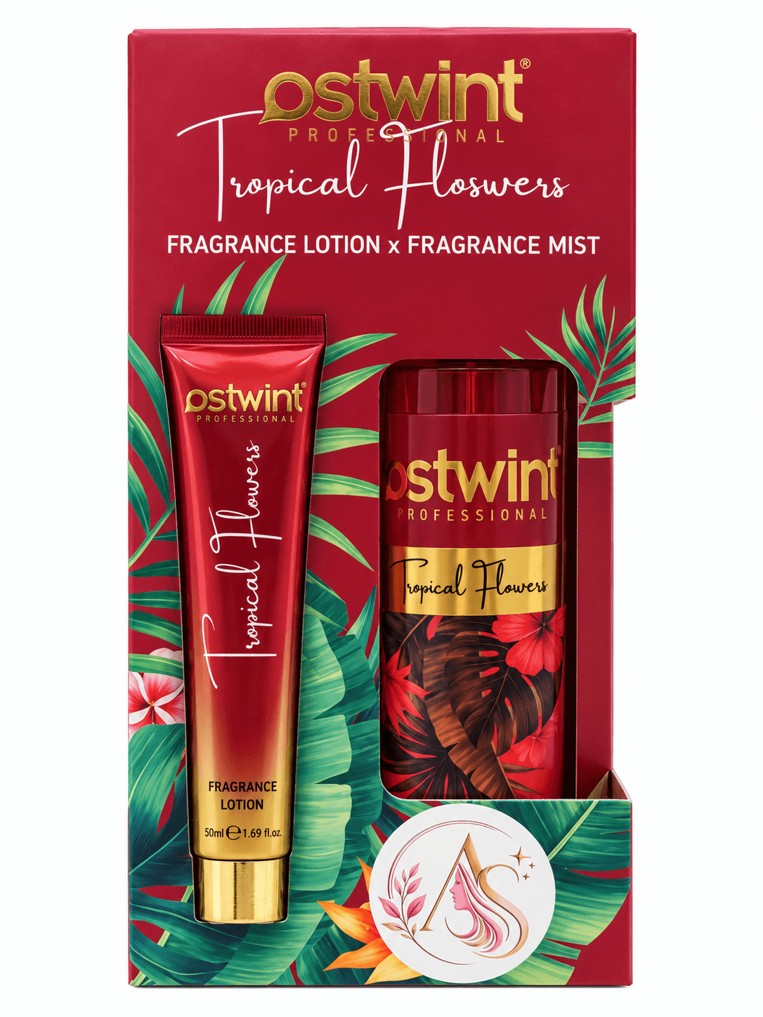 ست بادی میست و لوسیون بدن استوینت مدل Tropical Flowers