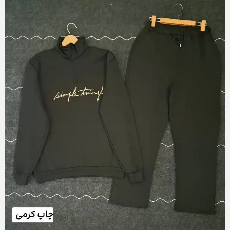 ست هودی شلوار دورس تو کرکی نیم زیپ مردانه — تصویر ۴