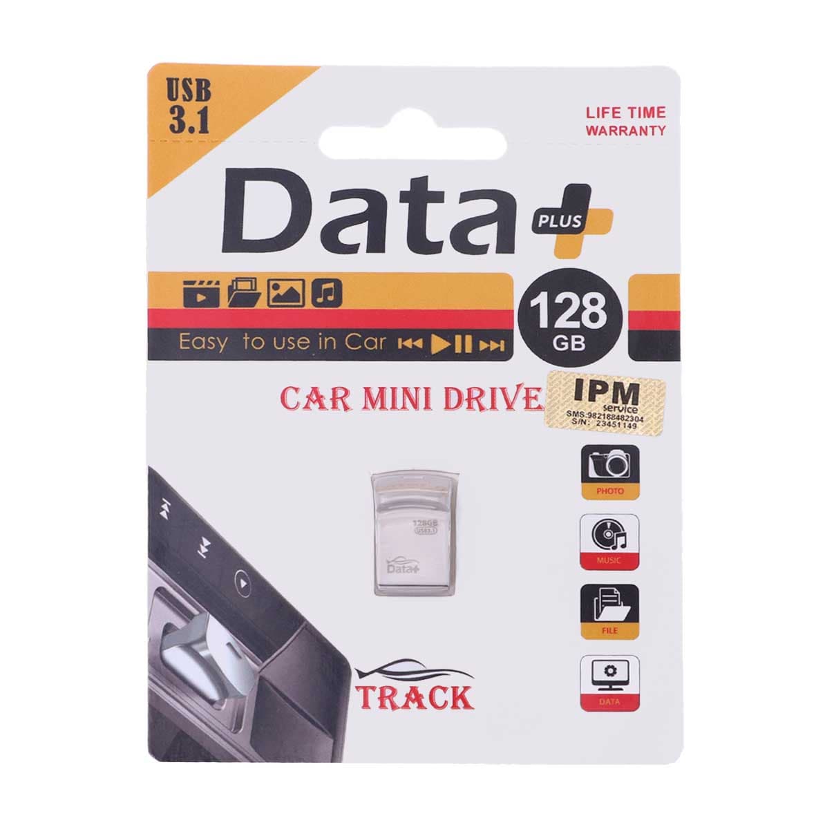 فلش مموری Data Plus USB3.1 مدل Track ظرفیت 128GB – نقره ای (گارانتی مادام العمر IPM)