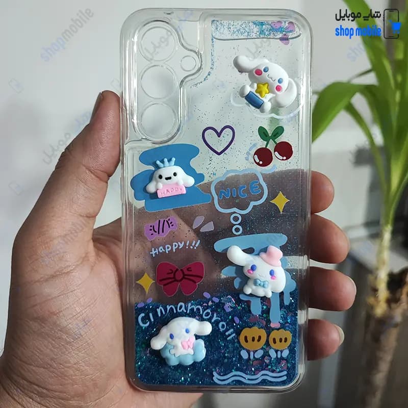قاب گوشی سامسونگ گلکسی A54 (کاور آکواریومی عروسکی طرح خرگوش، سگ و خرگوش برجسته) — تصویر ۳
