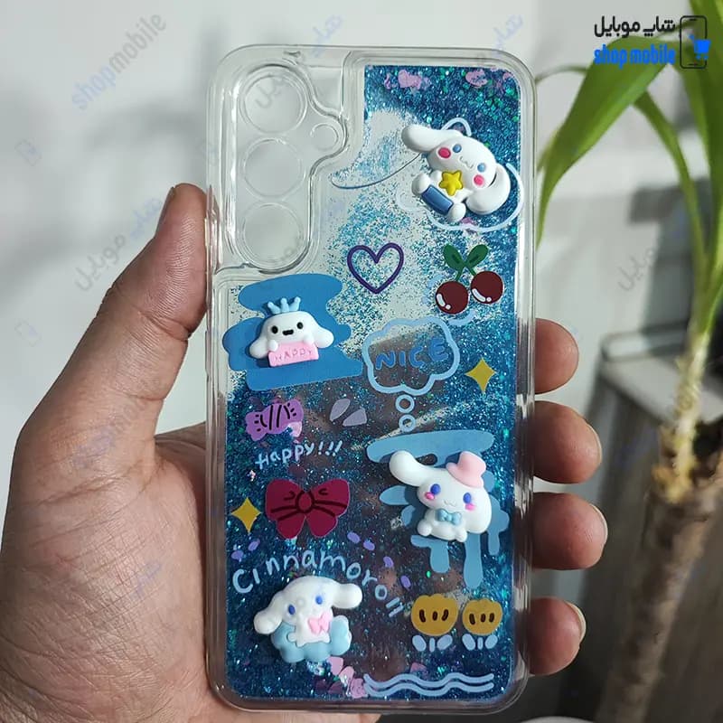 قاب گوشی سامسونگ گلکسی A54 (کاور آکواریومی عروسکی طرح خرگوش، سگ و خرگوش برجسته)