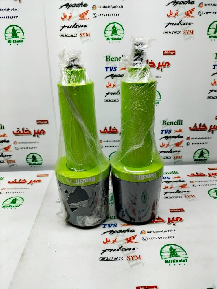 پروتکشن (محافظ) بغل شاسی موتور بنلی 180 پایه بسیار بلند سبز فسفری (جفتی) (ارتفاع 16/5 سانتی متر)